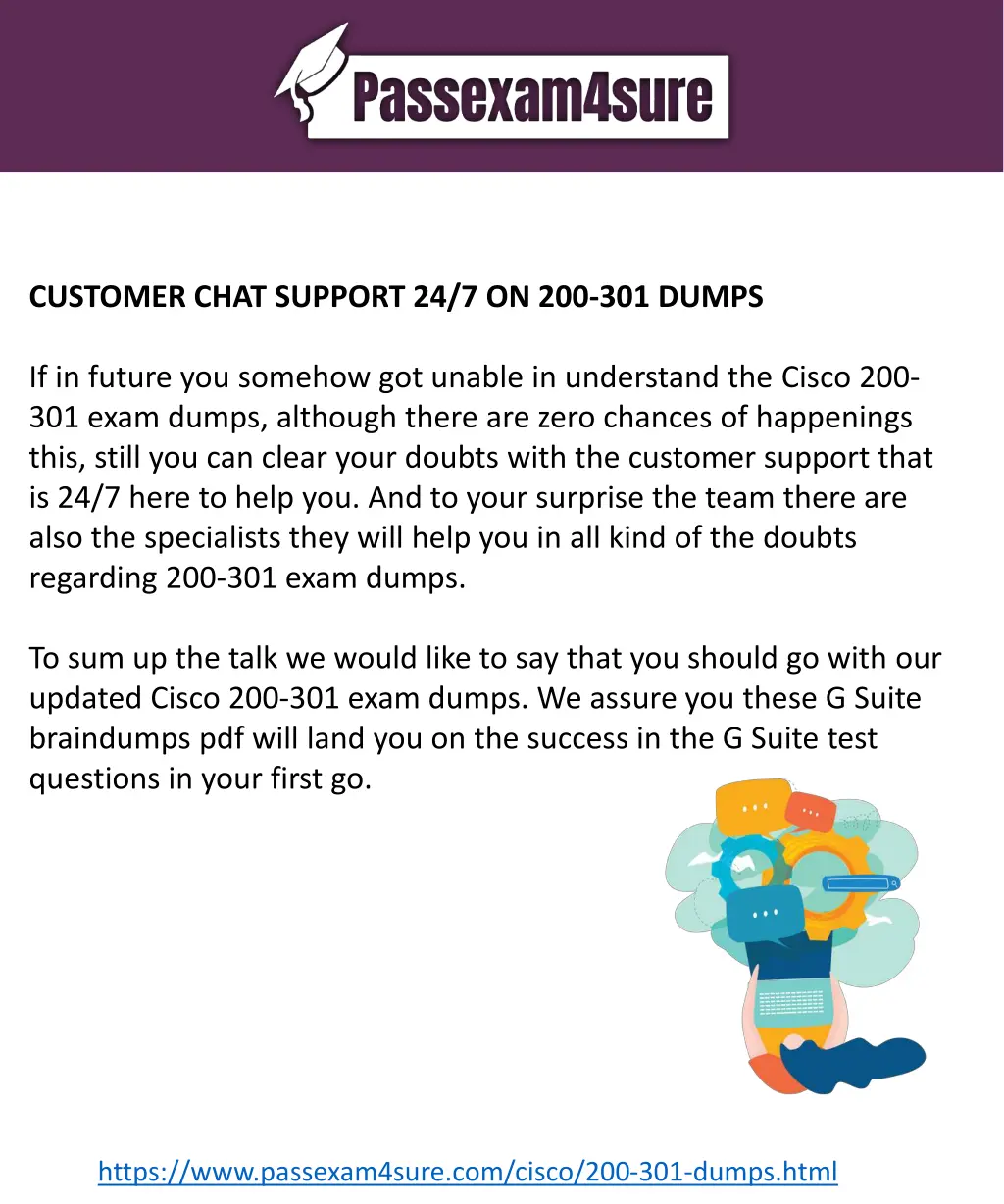 customer chat support 24 7 on 200 301 dumps