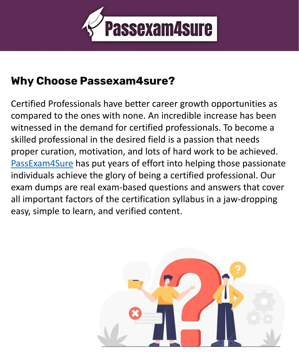 why choose passexam4sure