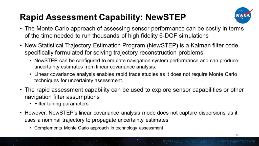 rapid assessment capability newstep the monte