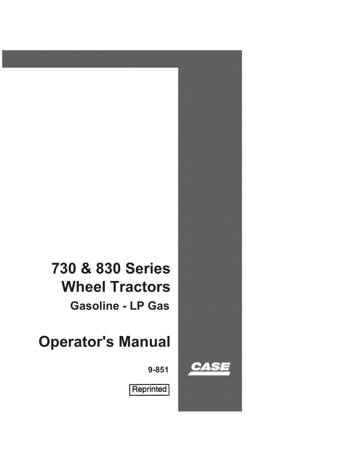 730 830 series wheel tractors