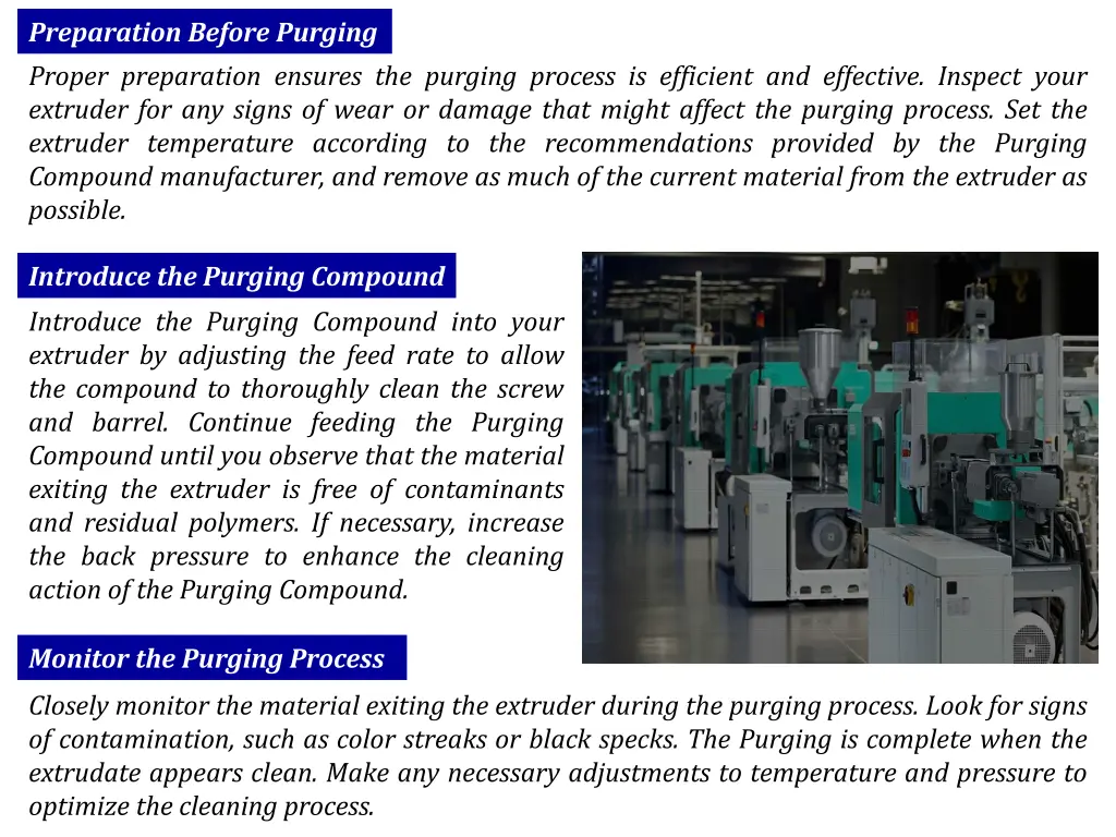 preparation before purging proper preparation