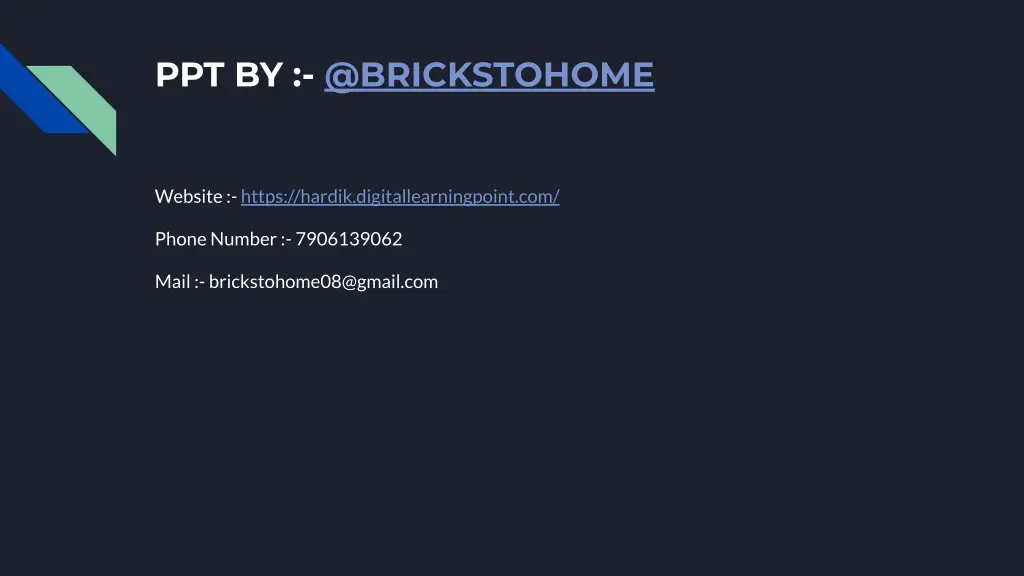 ppt by @brickstohome