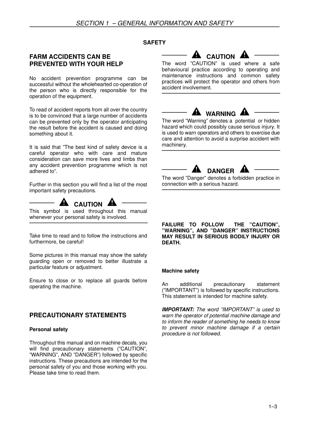 section 1 general information and safety 2