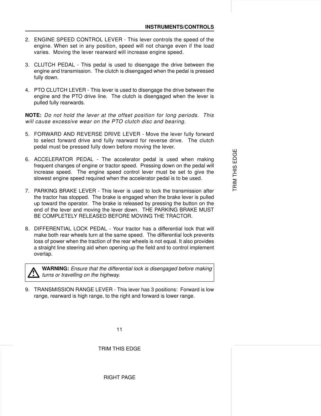 instruments controls 1