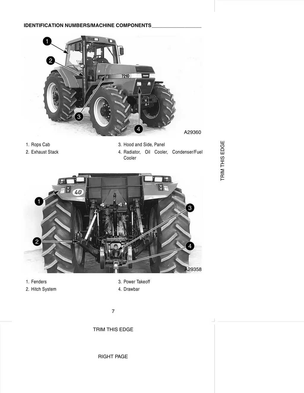 identification numbers machine components 3