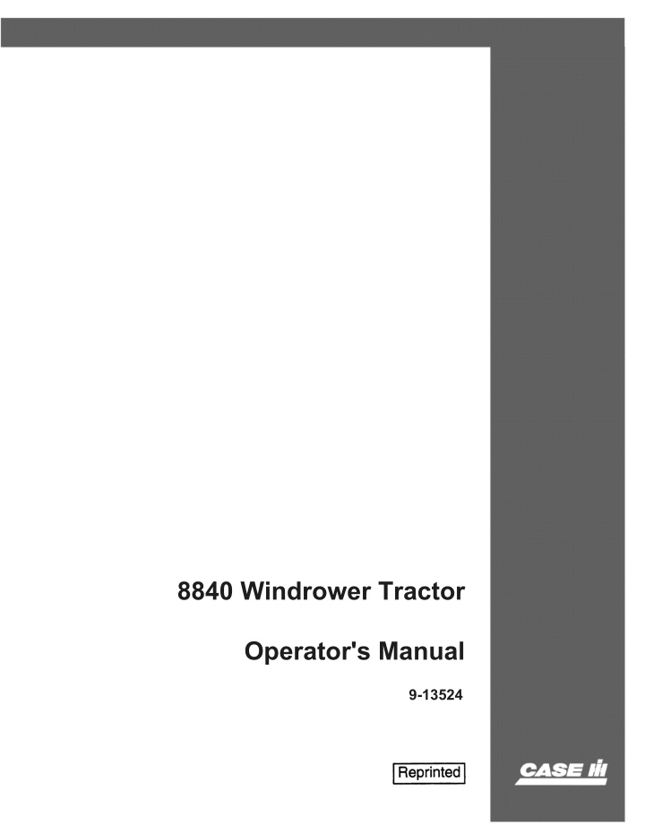 8840 windrower tractor