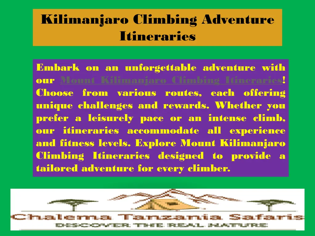 kilimanjaro climbing adventure itineraries 3