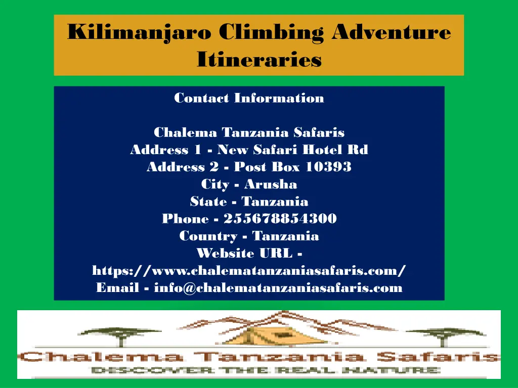 kilimanjaro climbing adventure itineraries 4