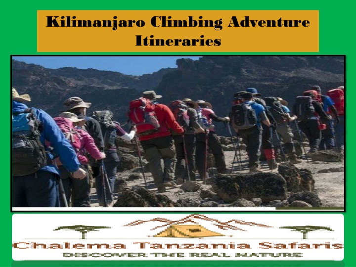 kilimanjaro climbing adventure itineraries