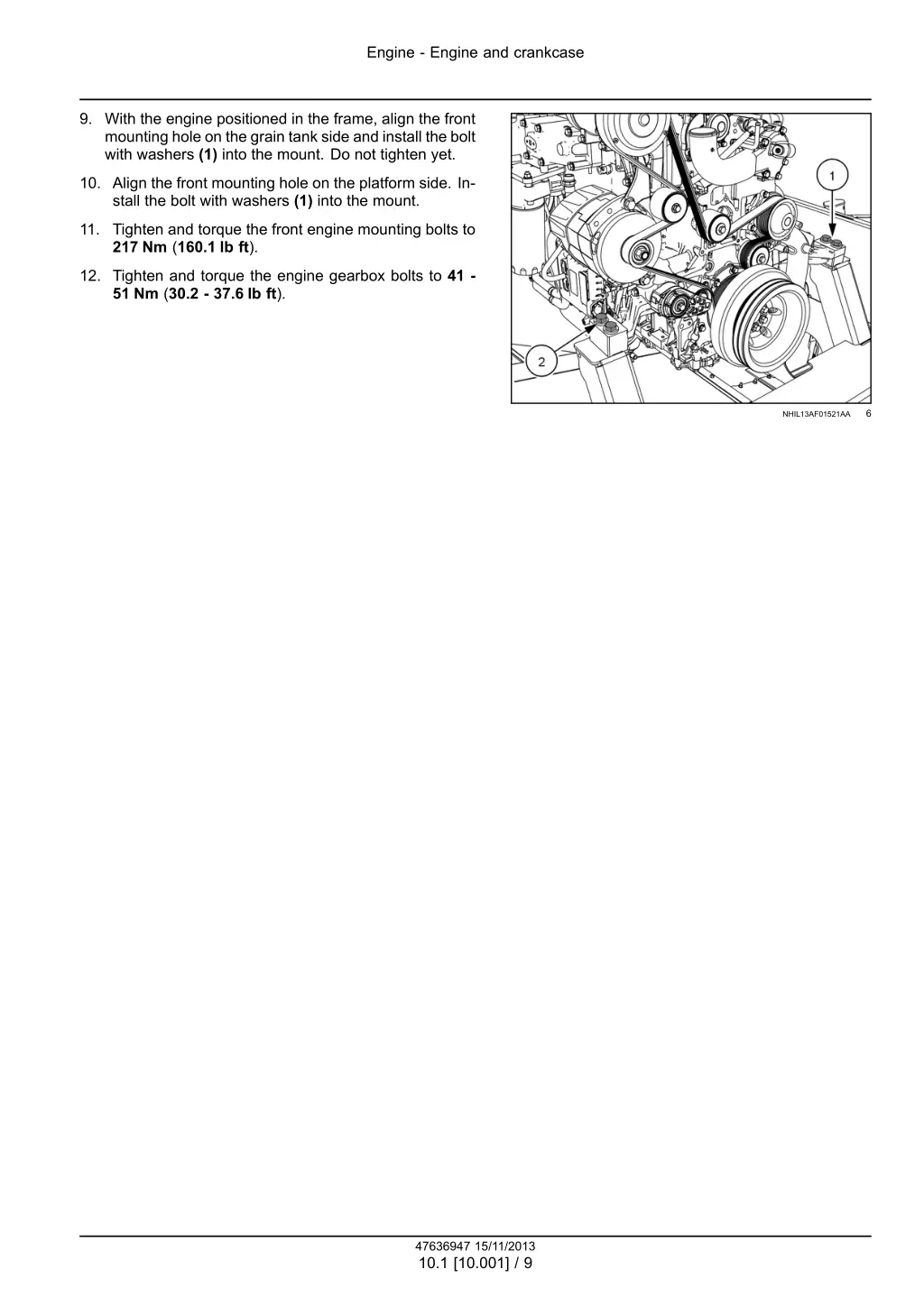 engine engine and crankcase 5