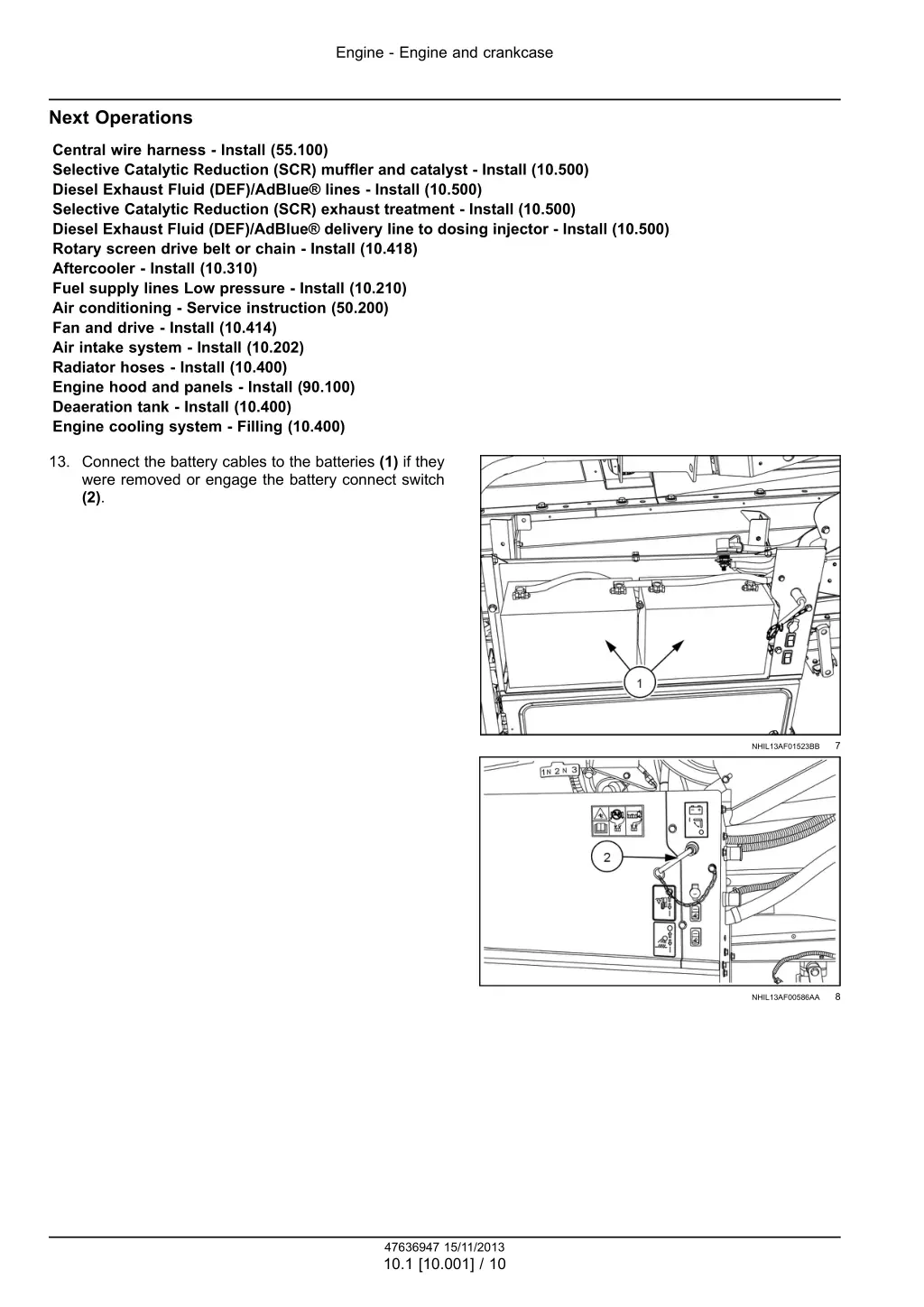 engine engine and crankcase 6