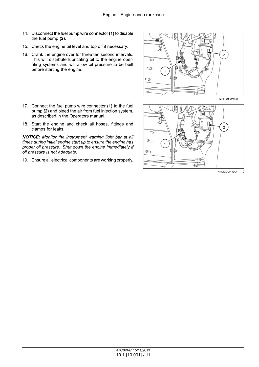 engine engine and crankcase 7