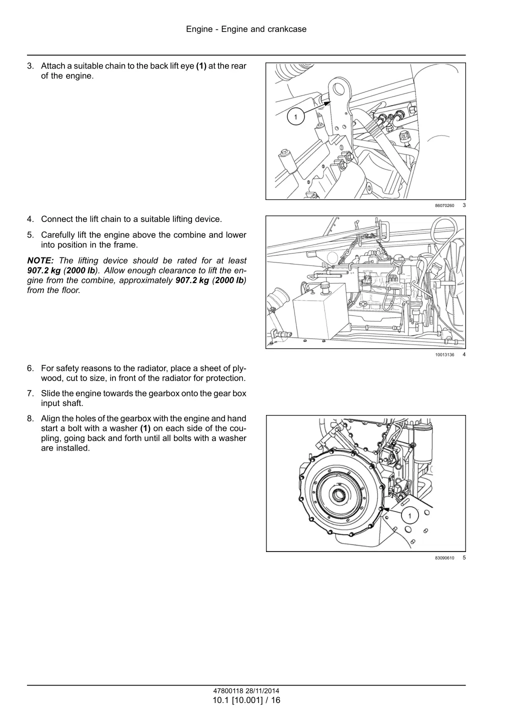 engine engine and crankcase 12