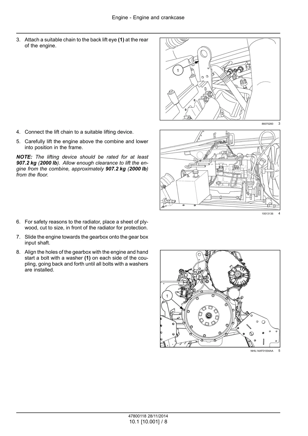 engine engine and crankcase 4