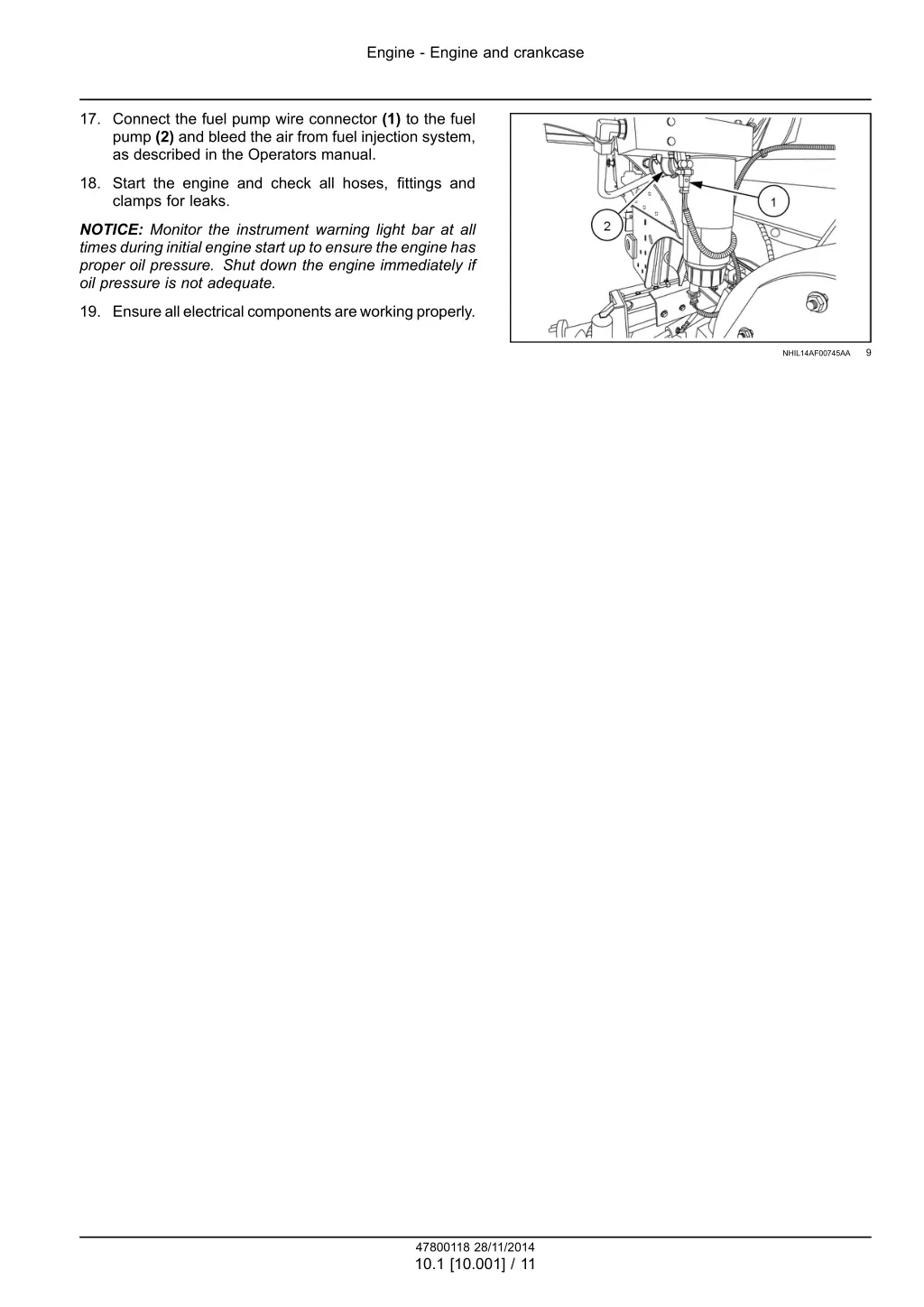 engine engine and crankcase 7