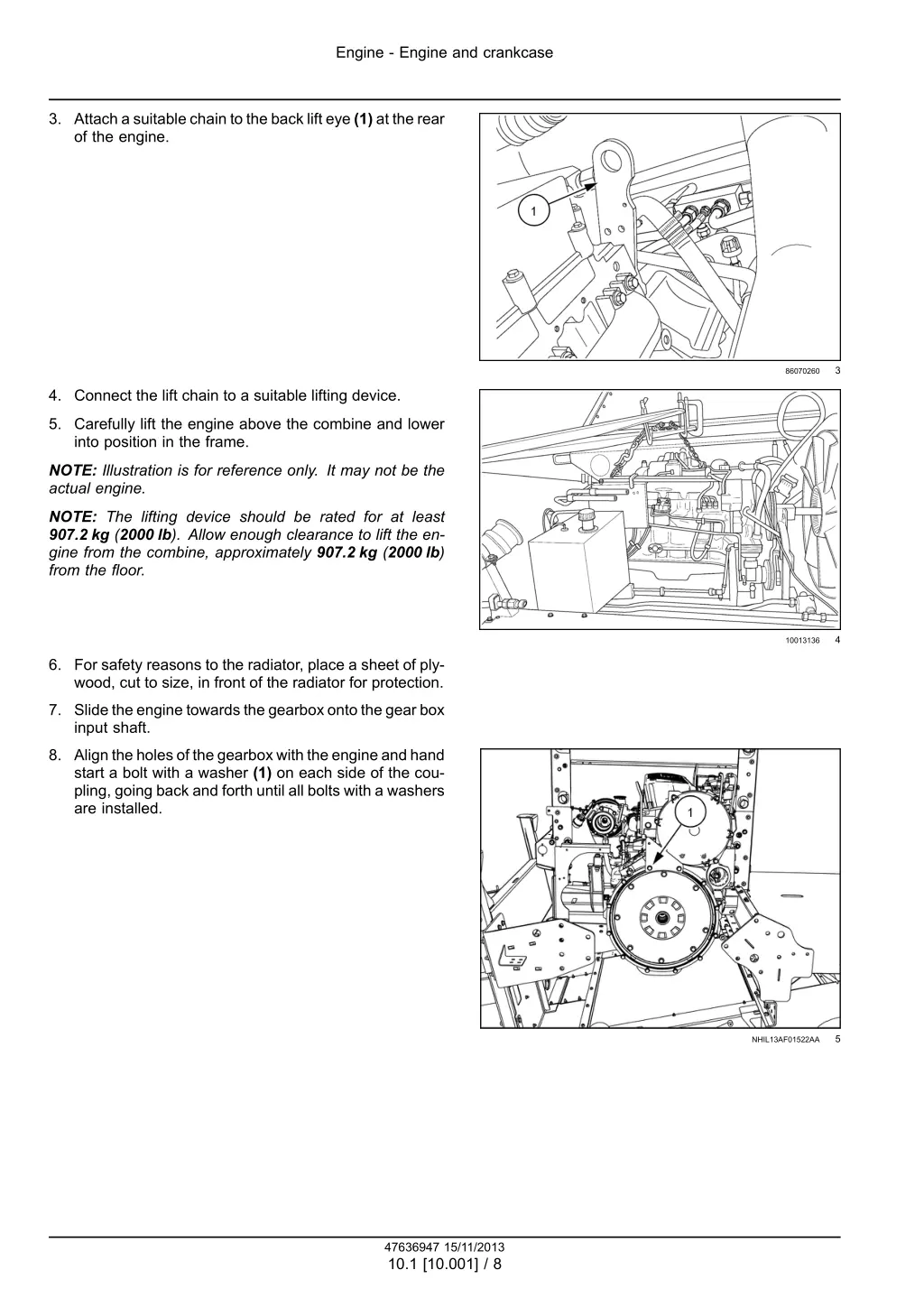 engine engine and crankcase 4