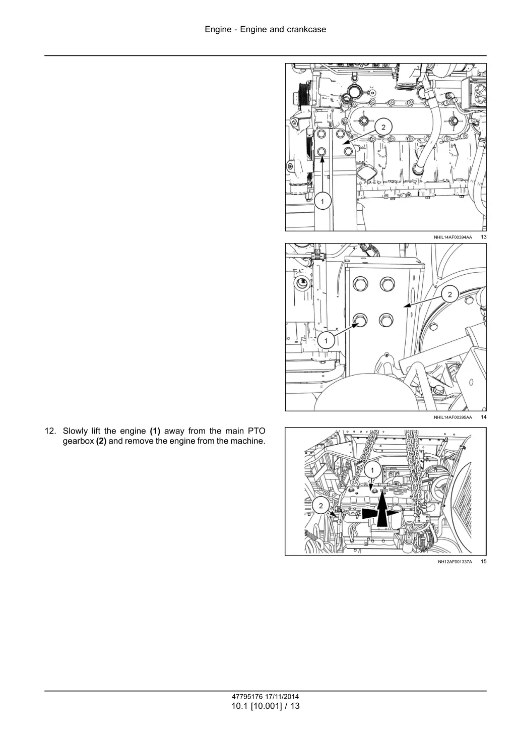 engine engine and crankcase 10