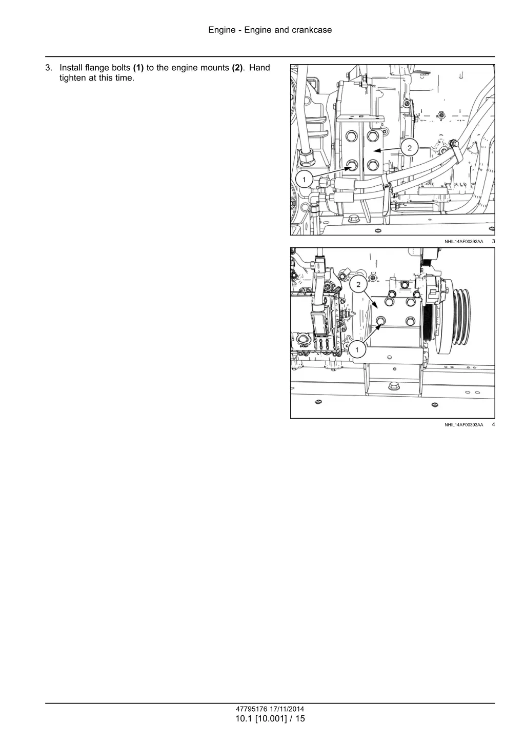 engine engine and crankcase 12