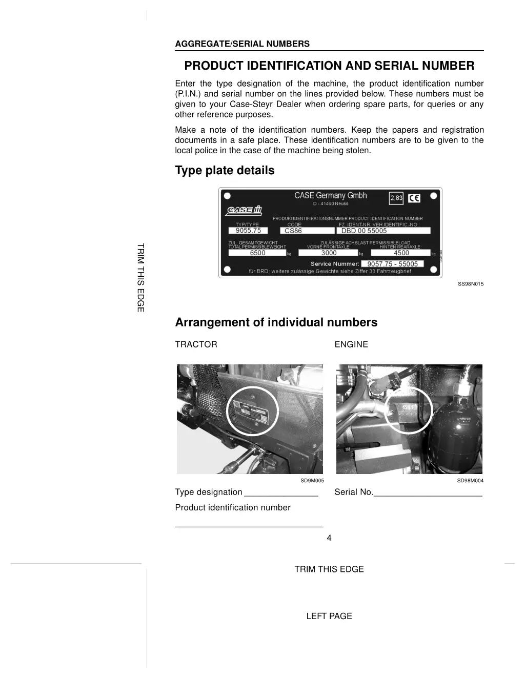 aggregate serial numbers