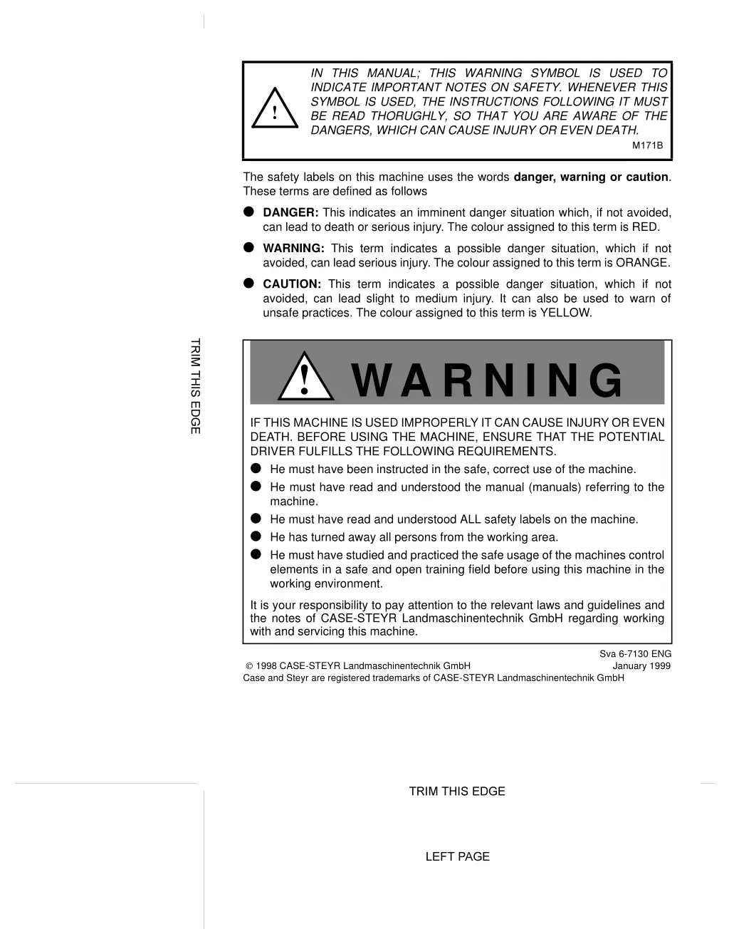 in this manual this warning symbol is used