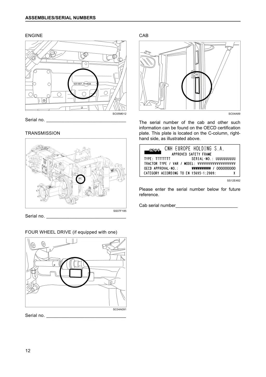 assemblies serial numbers