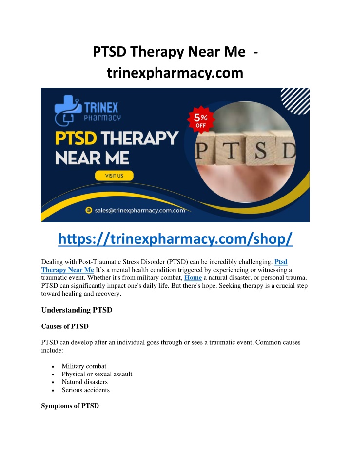 ptsd therapy near me trinexpharmacy com