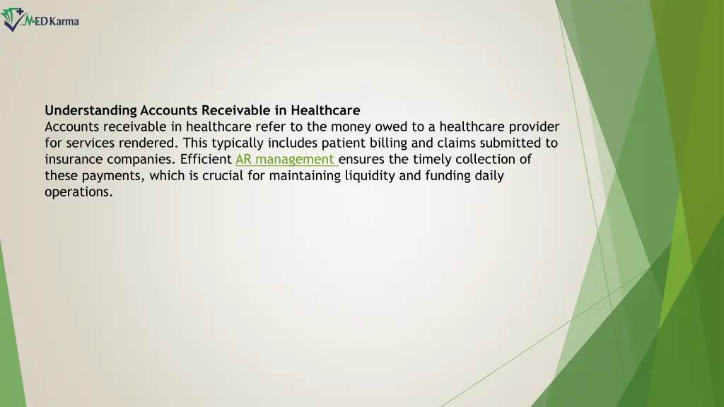 understanding accounts receivable in healthcare