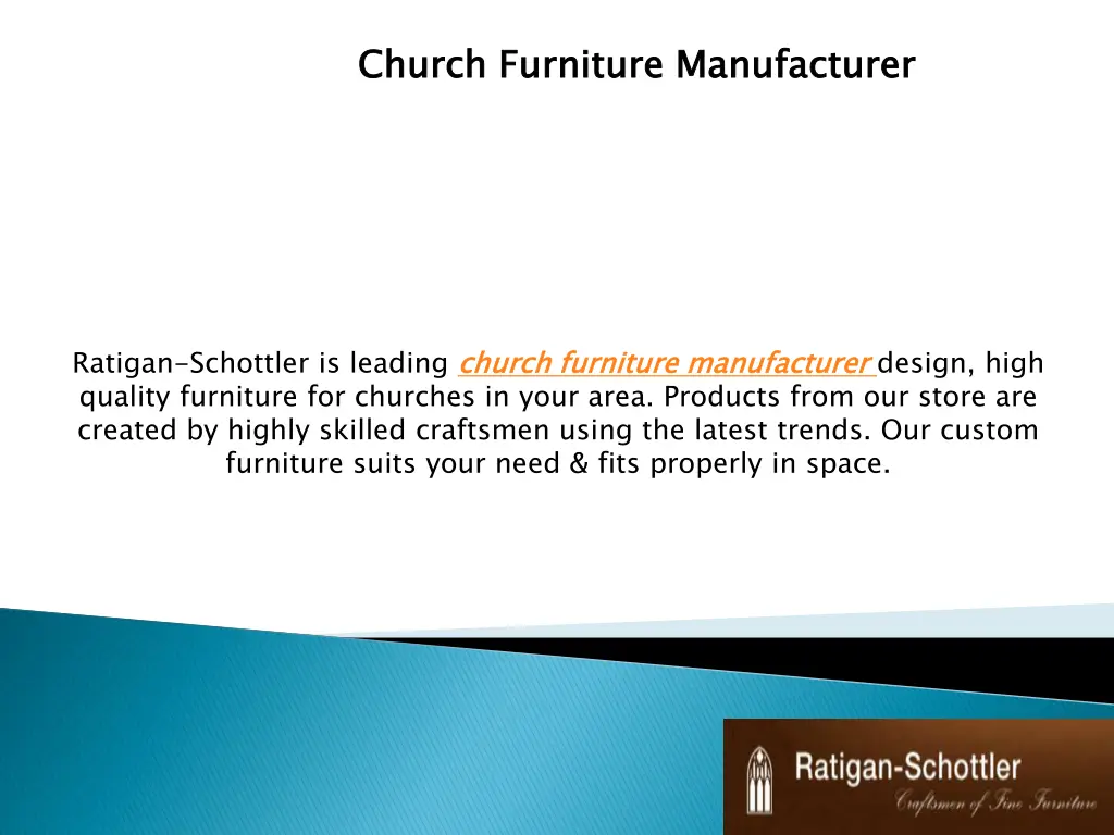 church furniture manufacturer