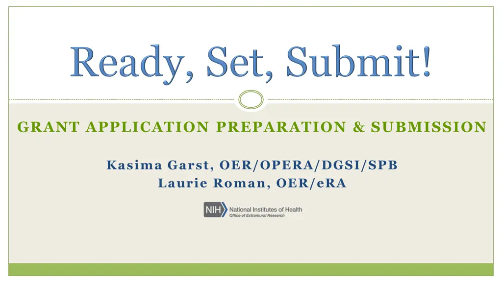 grant application preparation submission