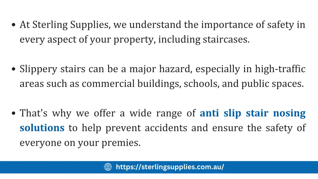 at sterling supplies we understand the importance