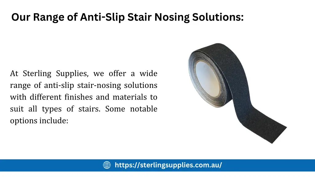 our range of anti slip stair nosing solutions