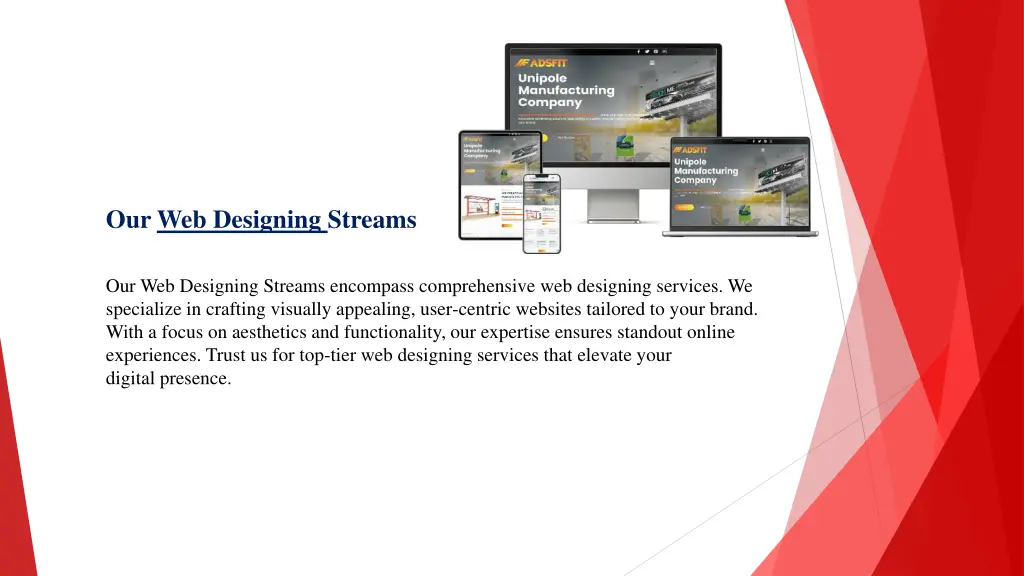 our web designing streams