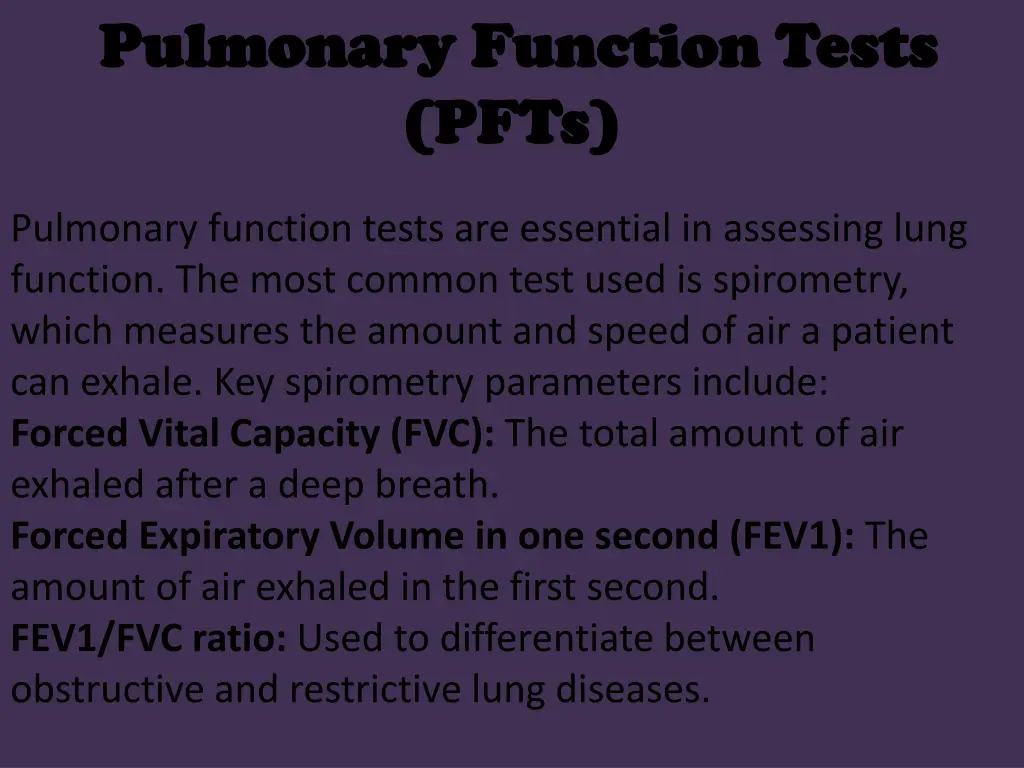 pulmonary function tests pulmonary function tests