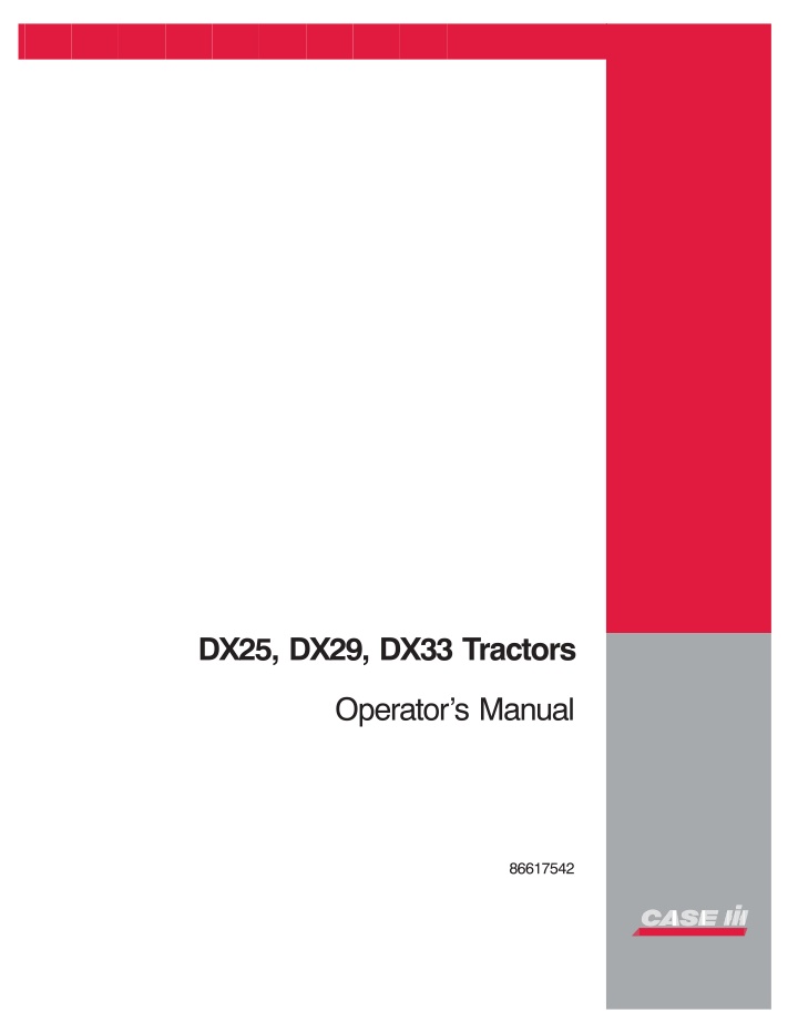 dx25 dx29 dx33 tractors