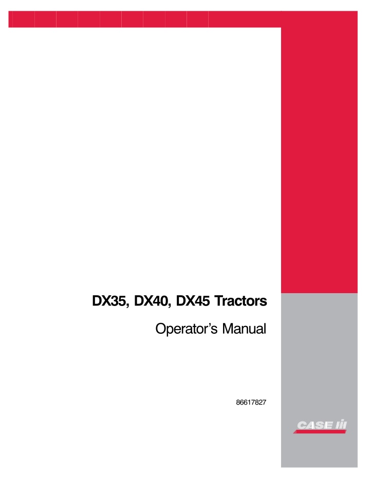 dx35 dx40 dx45 tractors