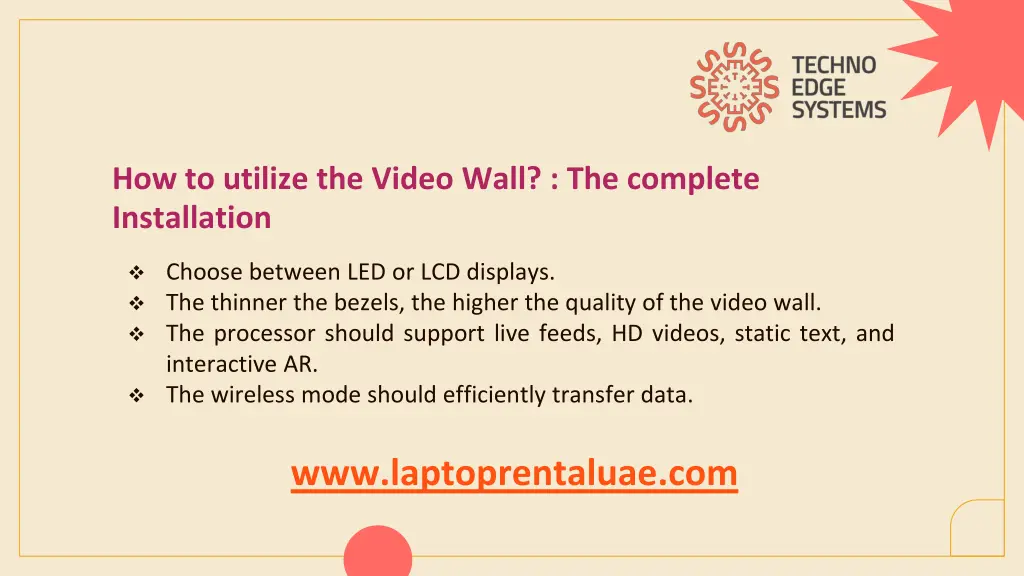 how to utilize the video wall the complete