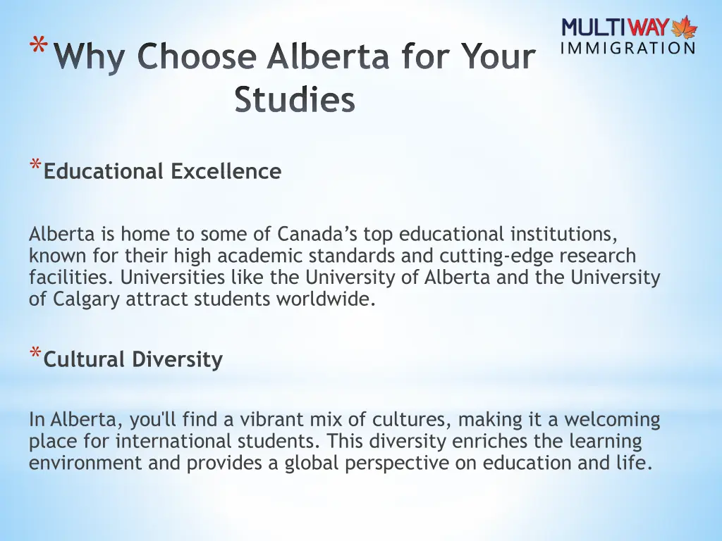 why choose alberta for your studies