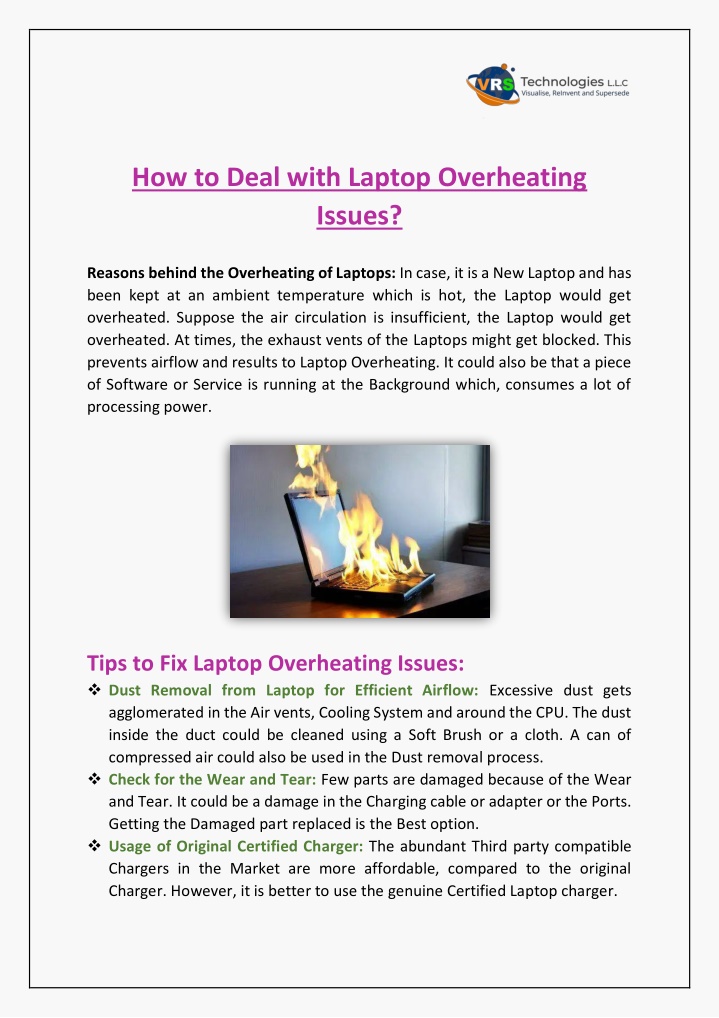 how to deal with laptop overheating issues