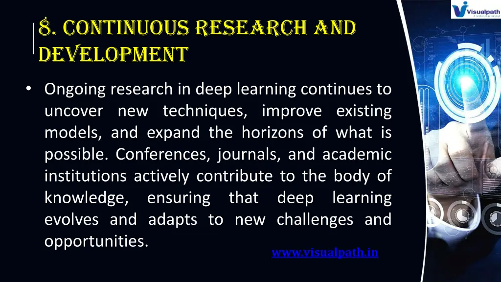 8 continuous research and development