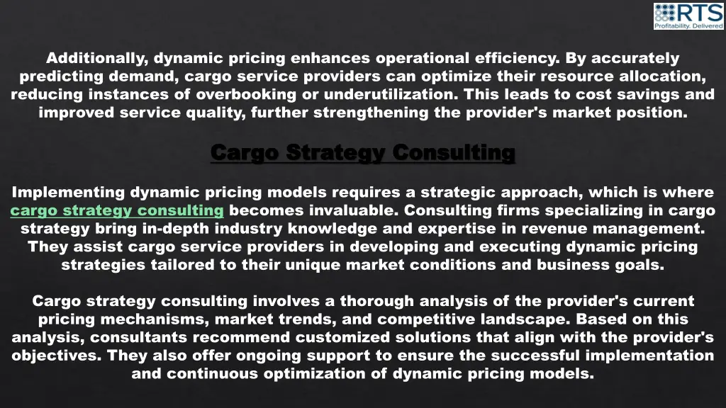 additionally dynamic pricing enhances operational