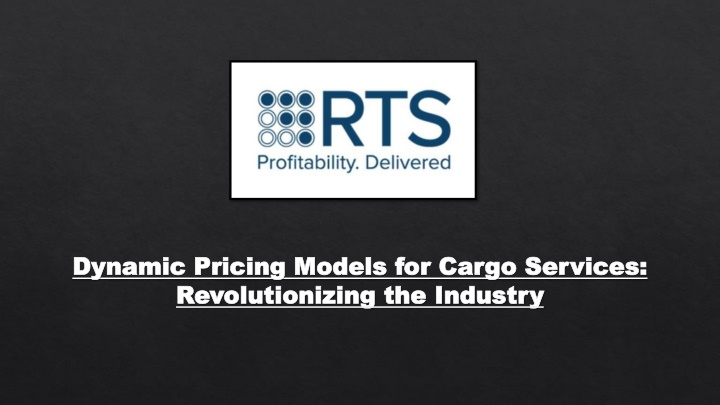 dynamic pricing models for cargo services dynamic