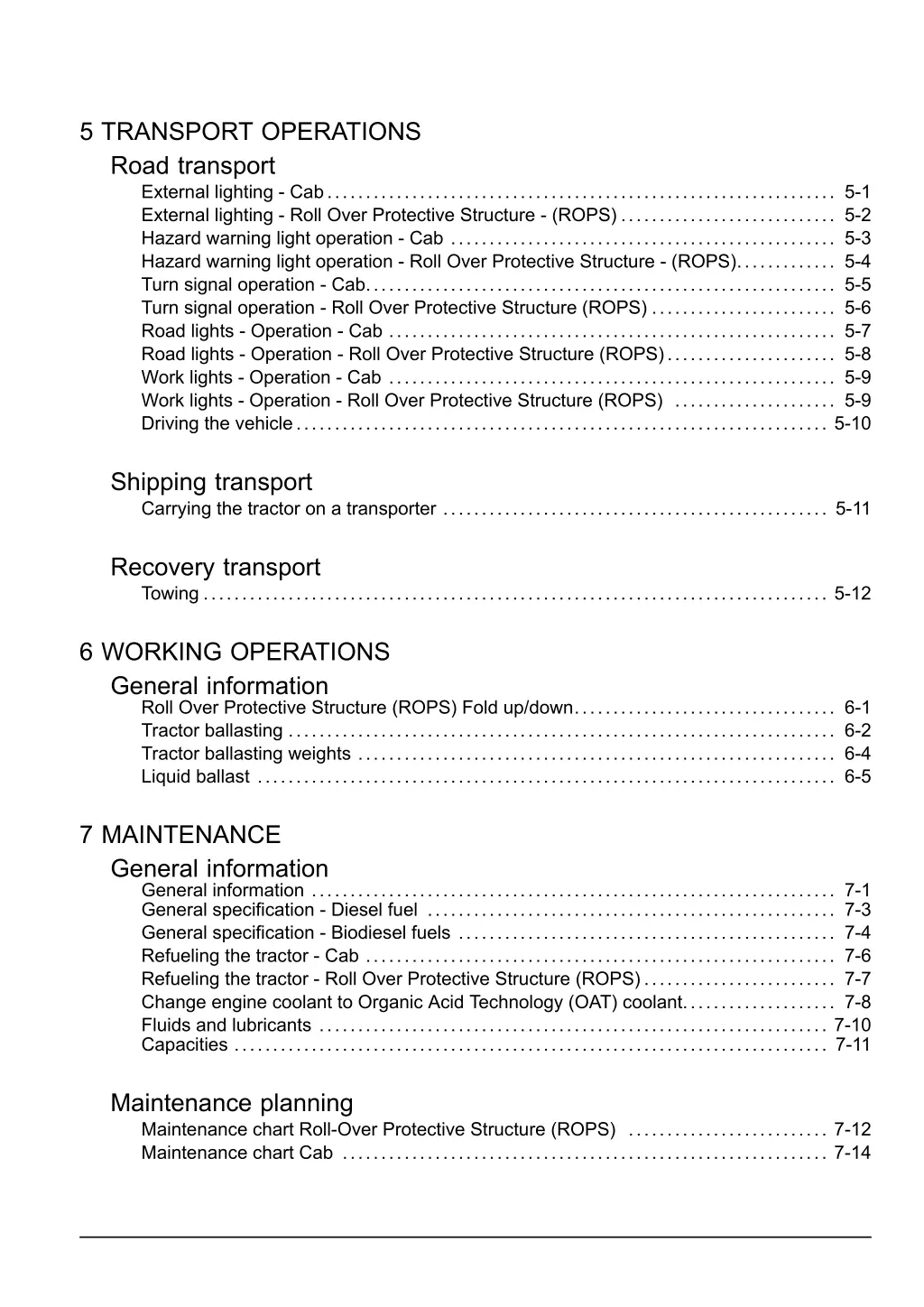 5 transport operations road transport external