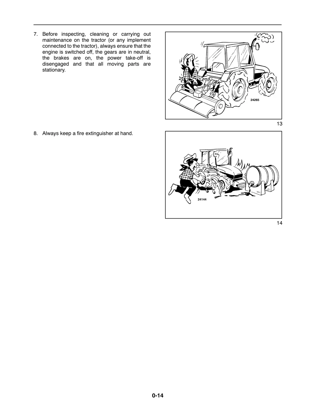 7 before inspecting cleaning or carrying