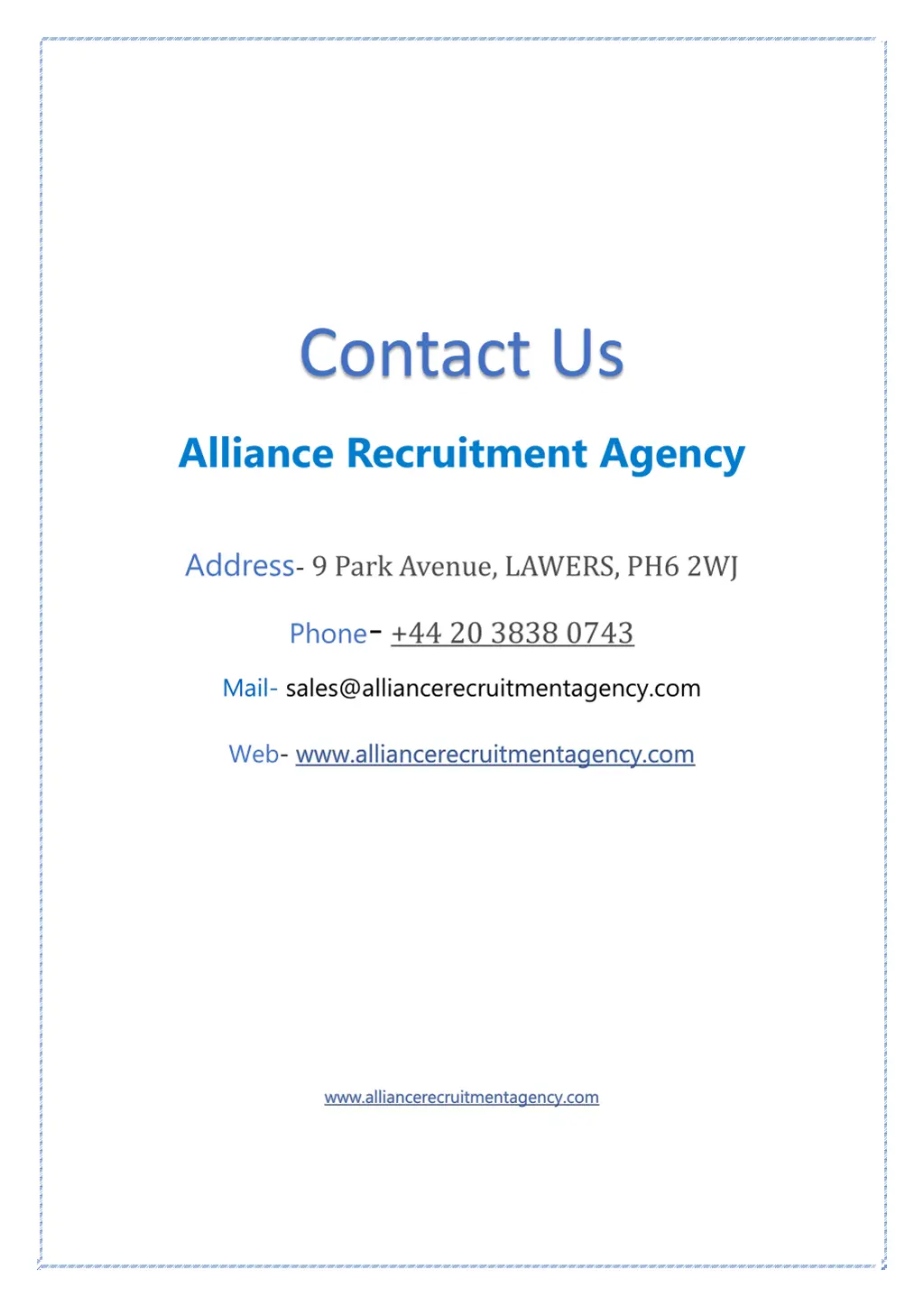 contact us