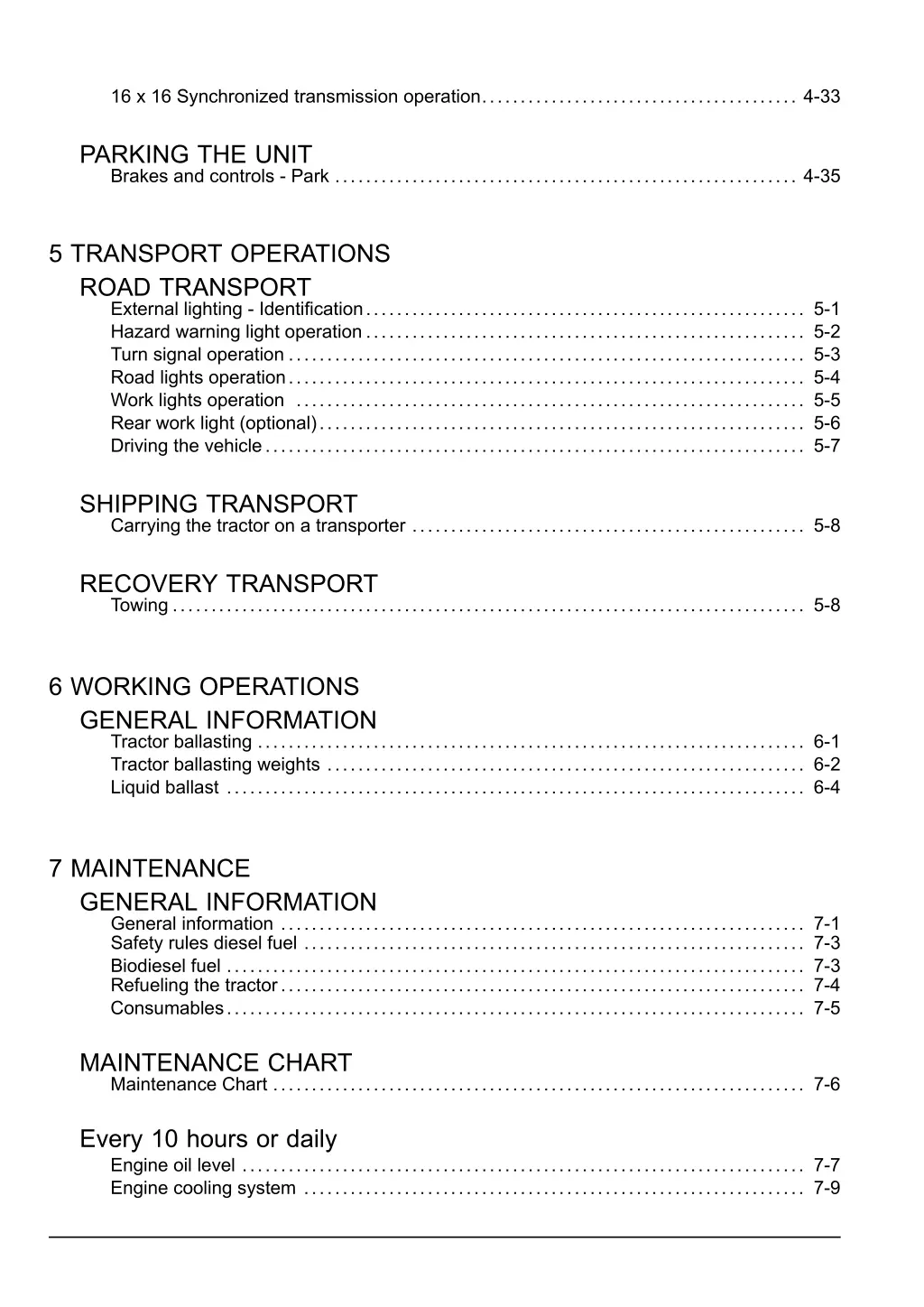 16 x 16 synchronized transmission operation 4 33