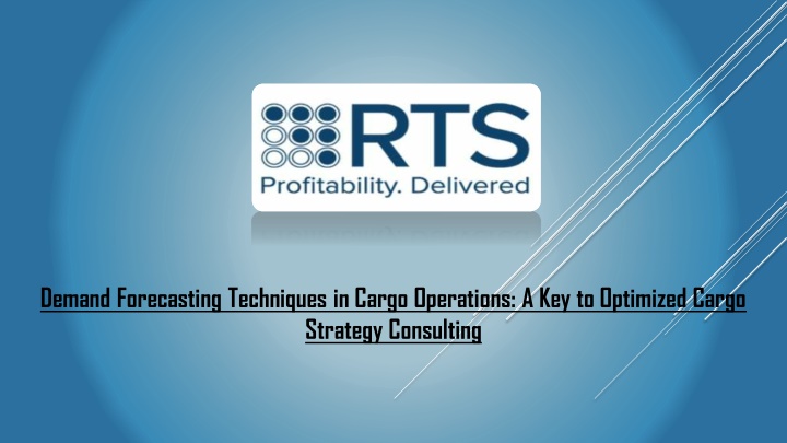 demand forecasting techniques in cargo operations