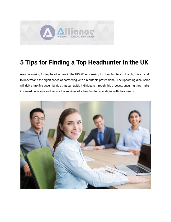 5 tips for finding a top headhunter in the uk