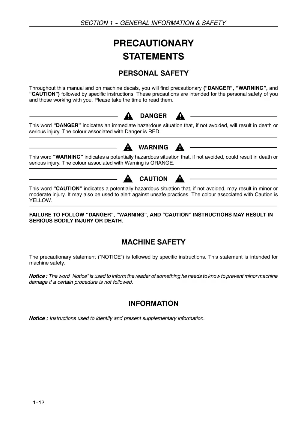 section 1 general information safety 11