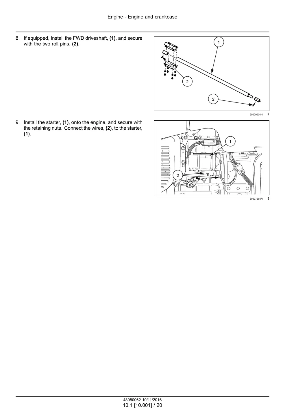 engine engine and crankcase 12