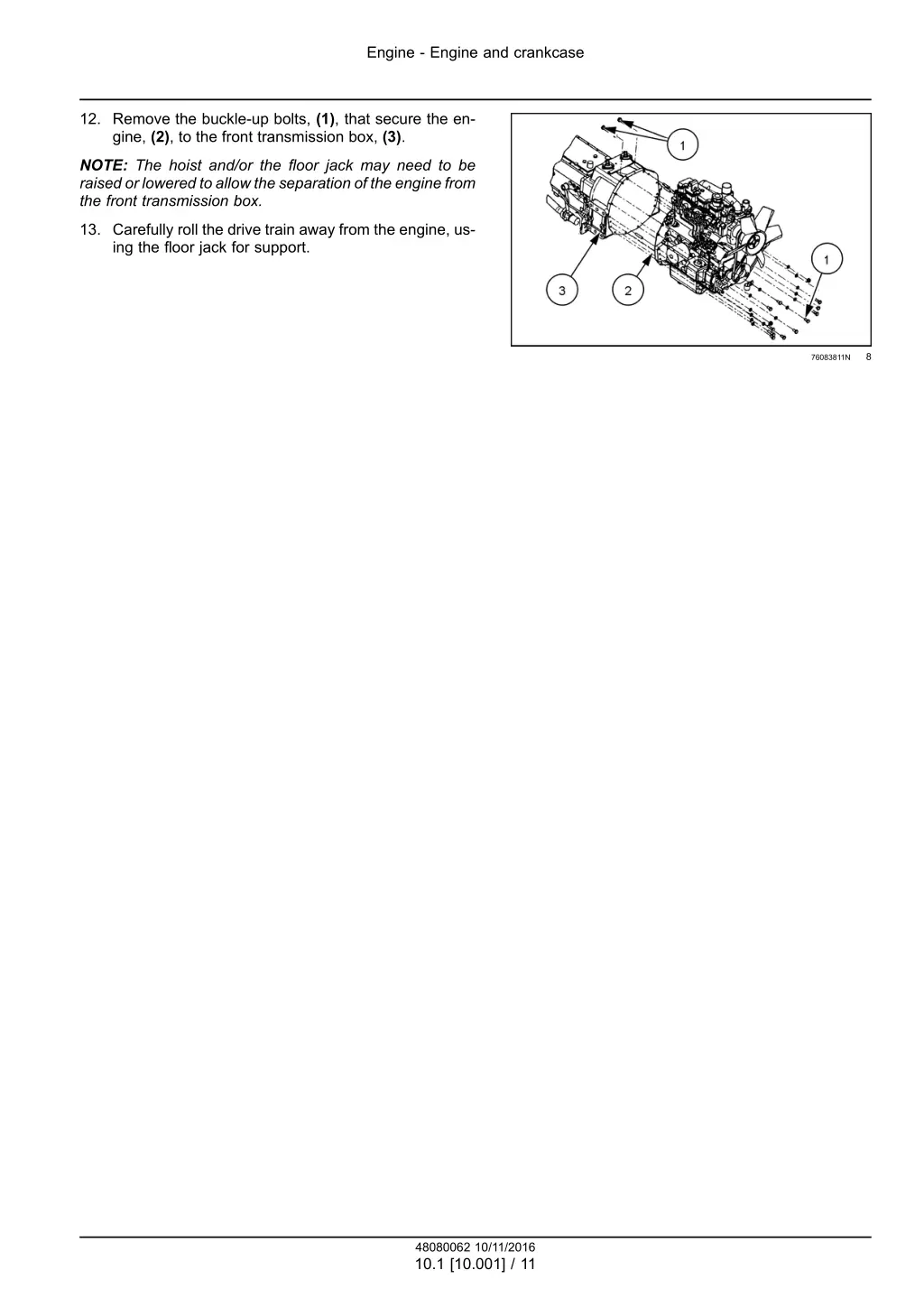 engine engine and crankcase 3